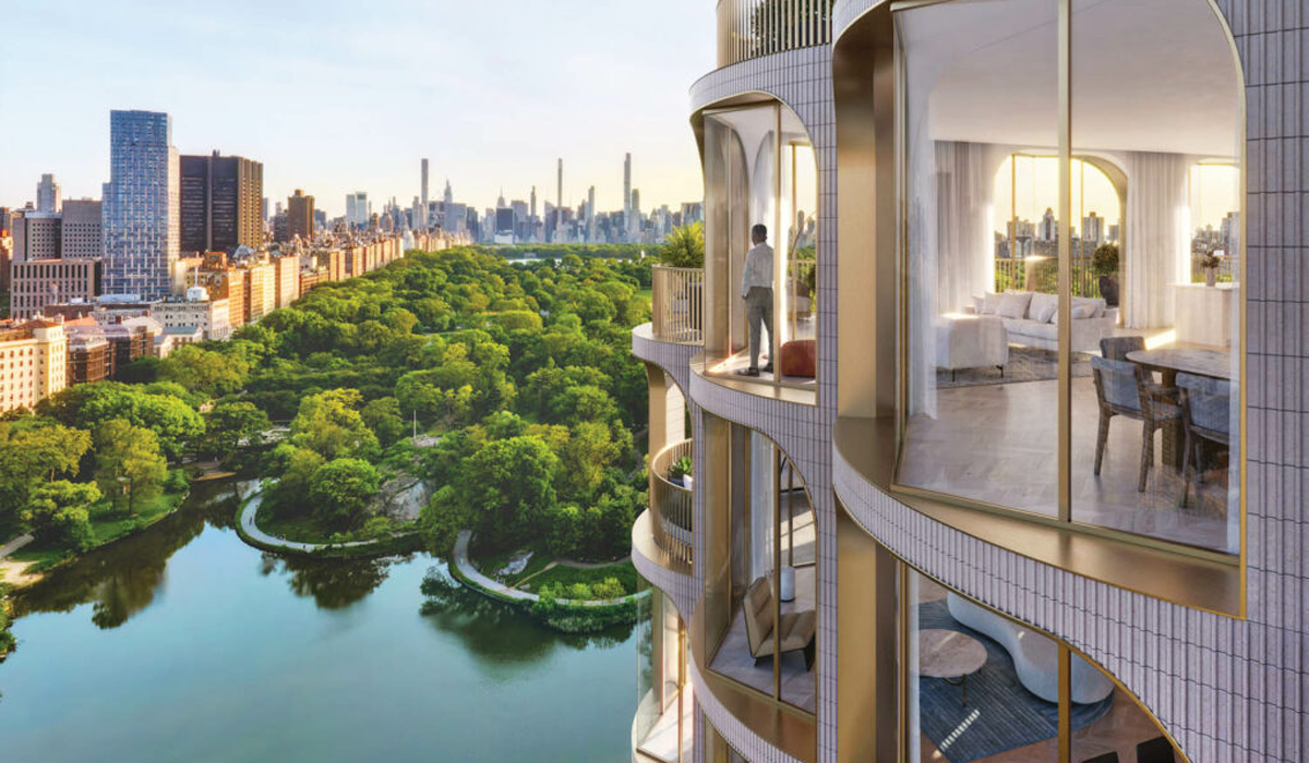 a residential tower design in the works in harlem with central park views