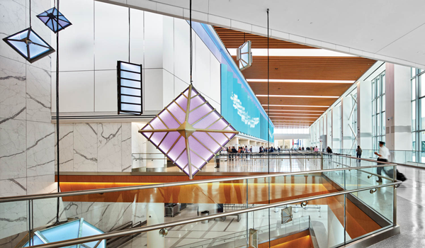 Skylight Gems installation at LaGuardia Airport