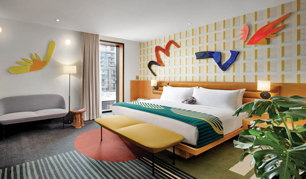 a guest suite at the Drake Hotel