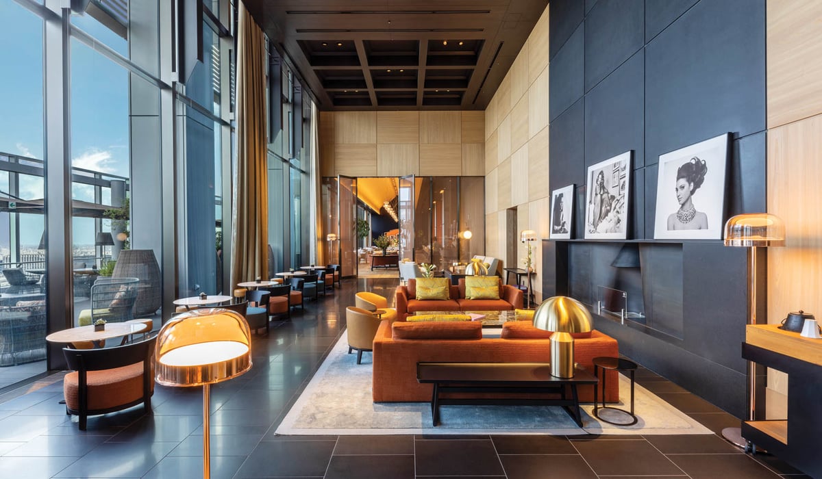 a hotel lobby 