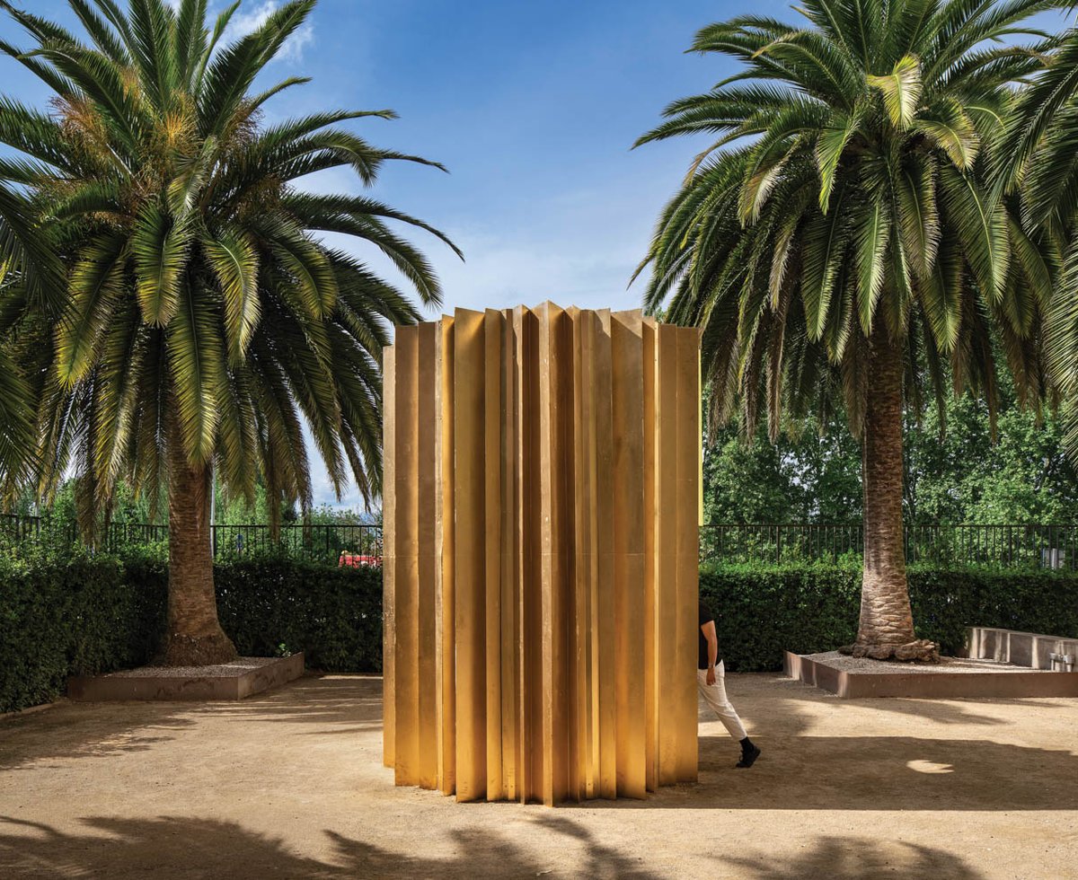 exterior panels of the completed Silk Pavilion