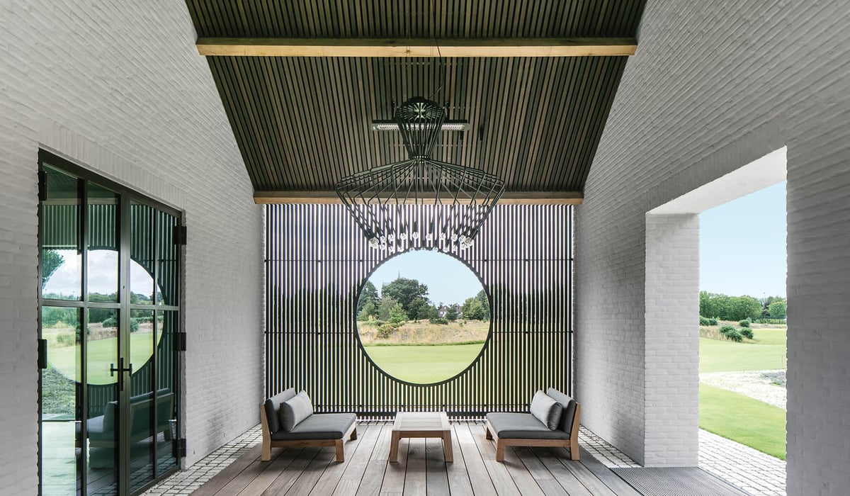 An outdoor space at the Brabant office project