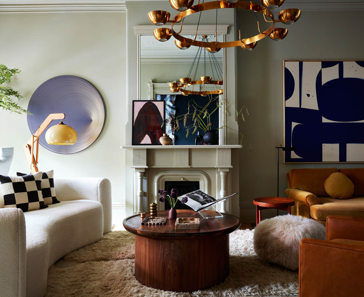 an eclectic living room