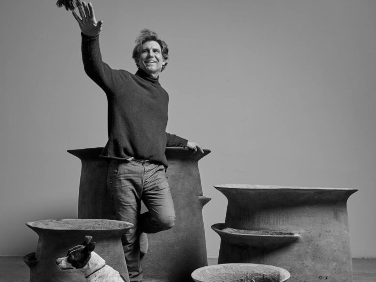 Robert Remer with his large planters