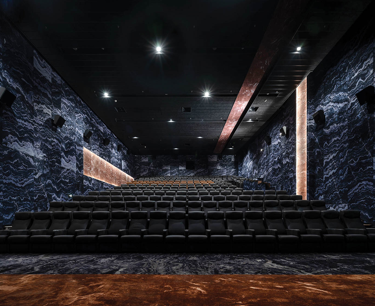 a dark and moody theater