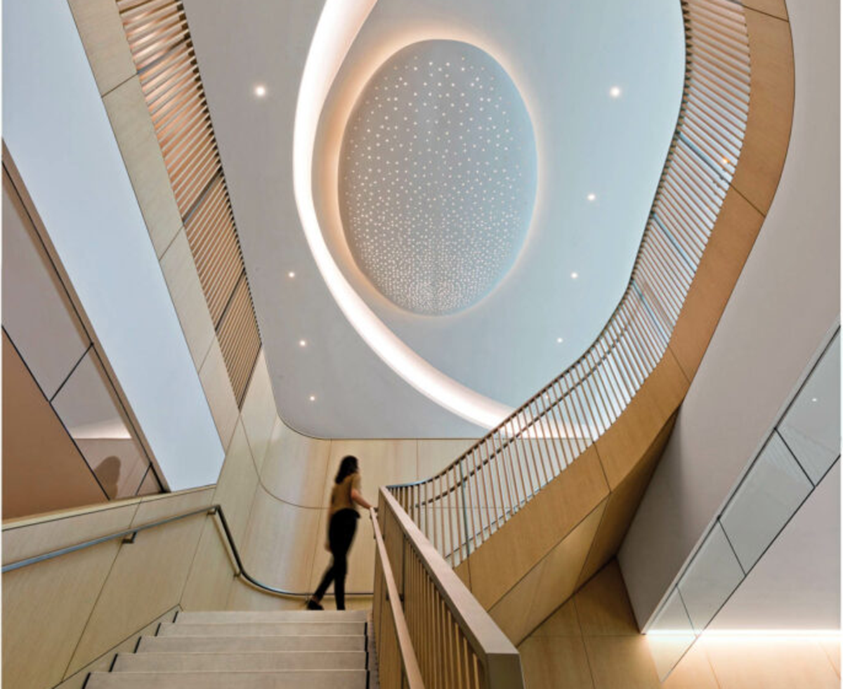 interior stairwell inside of corporate office