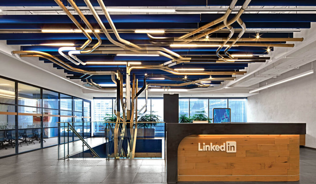 the reception area of LinkedIn Toronto