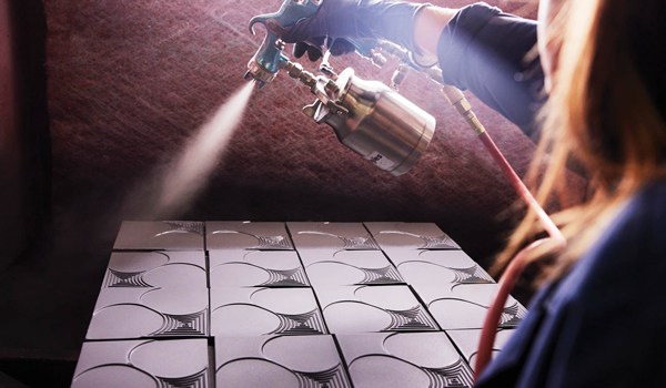Ann Sacks' Asha tile collection being painted