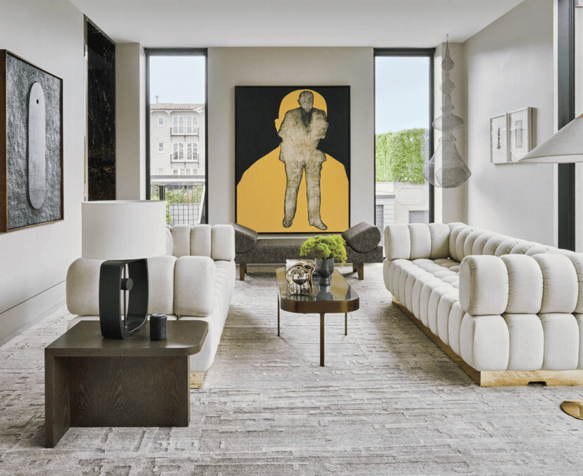 white couch in living room