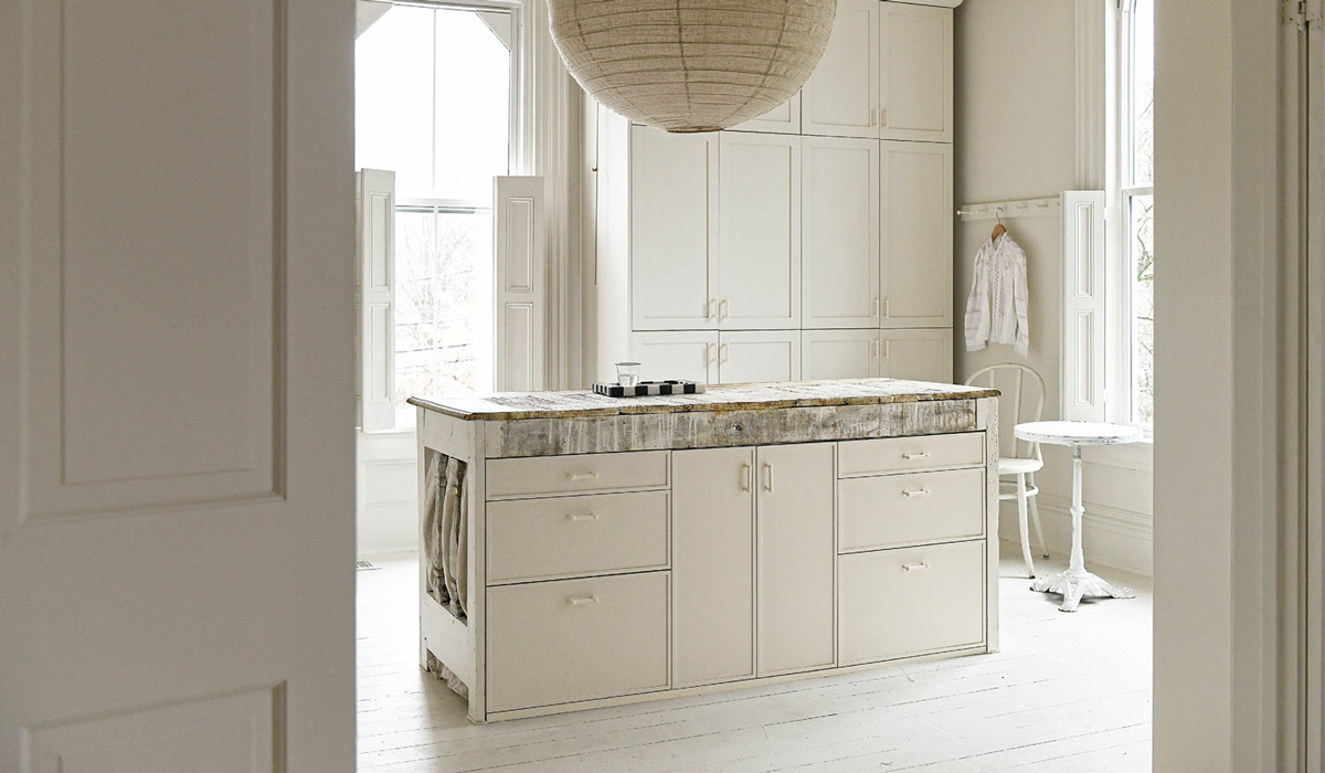 a cream kitchen with cabinet fronts by leanne ford