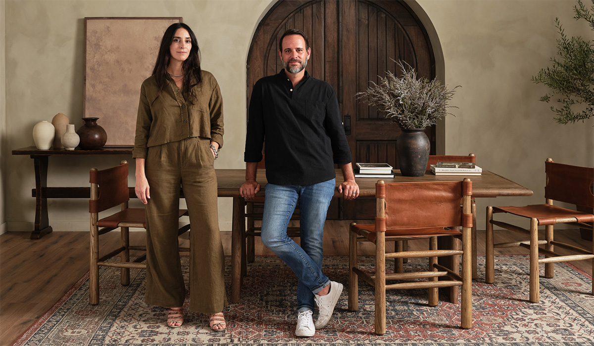 Four Hands Associate Design Director Nina Venice and VP of Design Adam Dunn.