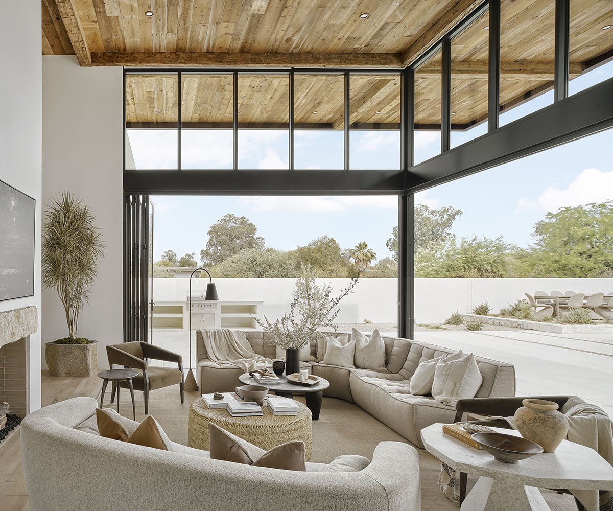 An interior space that offers expansive views.