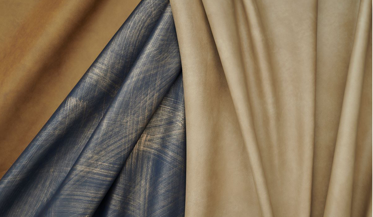 Close up of leather material
